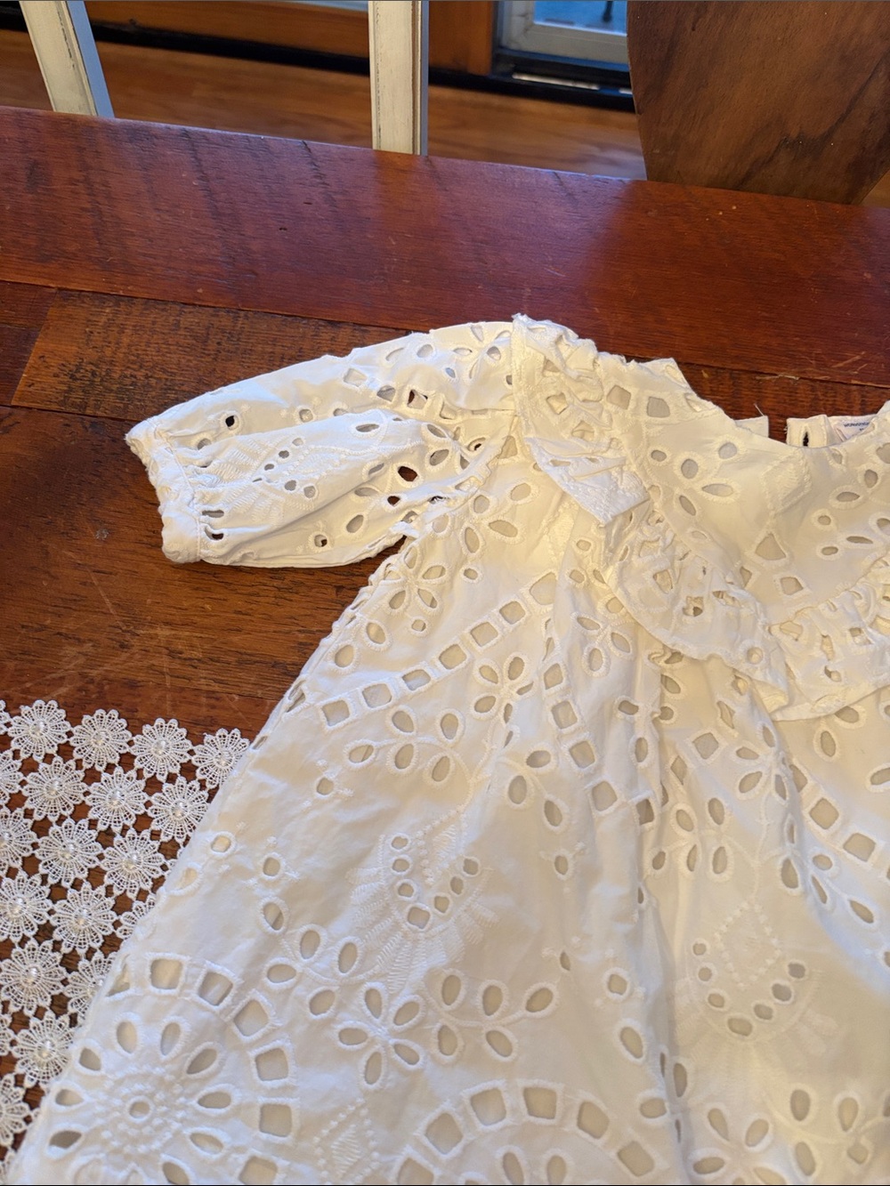 Nordstrom White Baby Dress & Bloomers Size 12 Mo. NWT. - Picture 5 of 8
